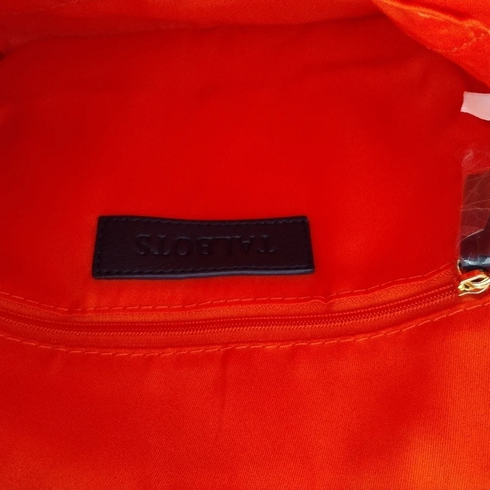 Talbots Orange Pink Florals Makeup bag NWOT